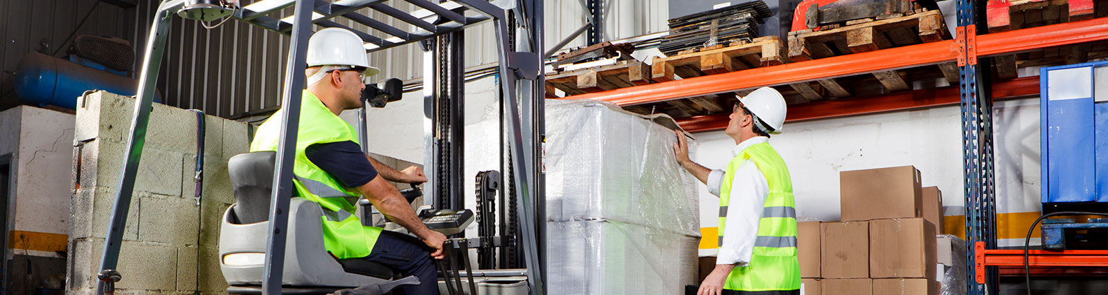 Man on a forklift